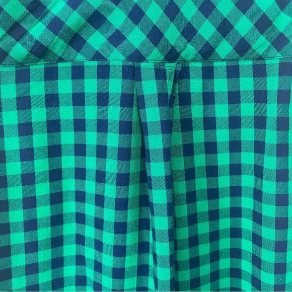 G.H. Bass & Co Women's M Plaid Summer Tank Top Green 100% Viscose - Picture 7 of 15